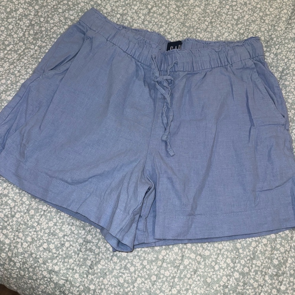GAP Light Blue Linen-Blend Women’s Shorts